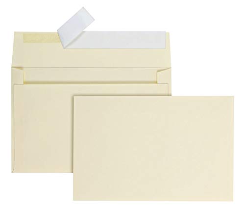 Office Depot Brand Greeting Card Envelopes, A9, Clean Seal, 5 3/4" x 8 3/4", Ivory, Box of 100