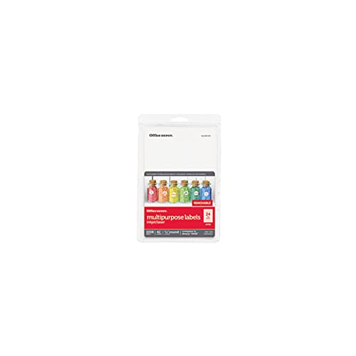 Office Depot Brand Removable Inkjet/Laser Multipurpose Round Labels, OD98791, 3/4in Diameter, White, Pack of 1,008