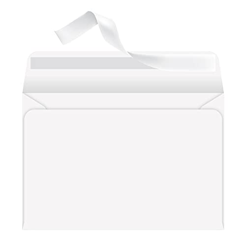 Office Depot Brand Greeting Card Envelopes, A4, Clean Seal, 4 1/4" x 6 1/4", White, Box of 25