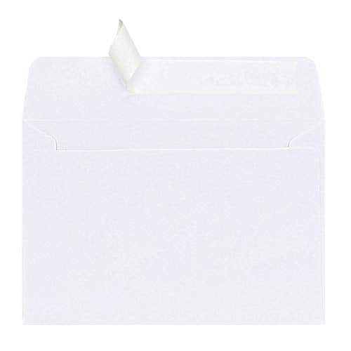 Office Depot Brand Greeting Card Envelopes, A4, Clean Seal, 4 1/4" x 6 1/4", White, Box of 25