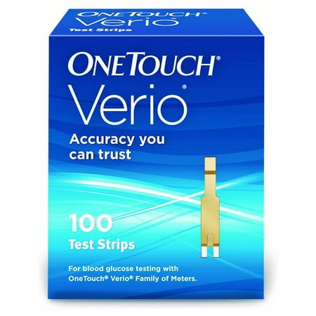 OneTouch Verio Blood Glucose Test Strips - 100 test Strips. In vitro Diagnostic. - Use with OneTouch Verio