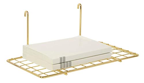 Realspace Metal Wire Shelf, 9-13/16"H x 3-15/16"W x 5-15/16"D, 100% Recycled, Gold