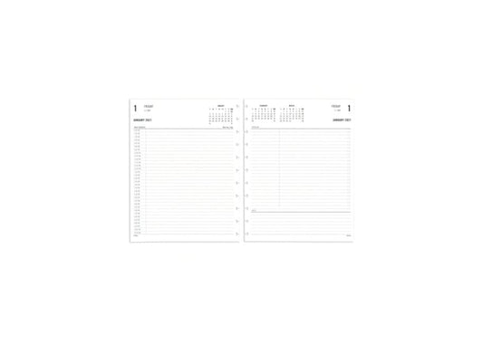 TUL® - Planner - Discbound Daily Refill Pages Letter Size, 8-1/2" x 11", January to December 2021, Tulltflr-2pg-Ry - 8-1