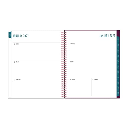 Blue Sky� Mia Charro Weekly/Monthly Planner, 8-1/2" x 11", Floating Flowers, January To December 2022, 133803