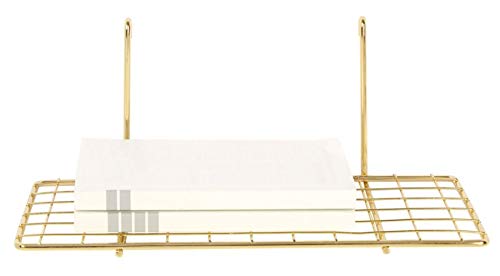 Realspace Metal Wire Shelf, 9-13/16"H x 3-15/16"W x 5-15/16"D, 100% Recycled, Gold