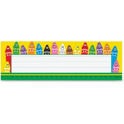 Colorful Crayons Name Plates (Pack of 36)