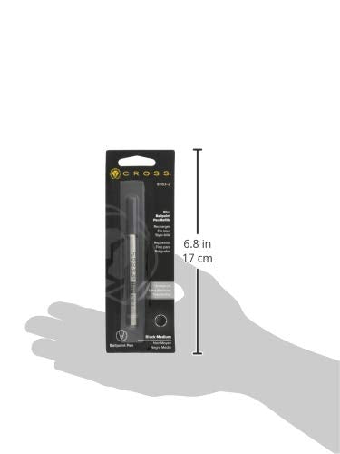 Cross Slim Ballpoint Pen Refill, Medium Point, Black, 1-Pack (8783-2)