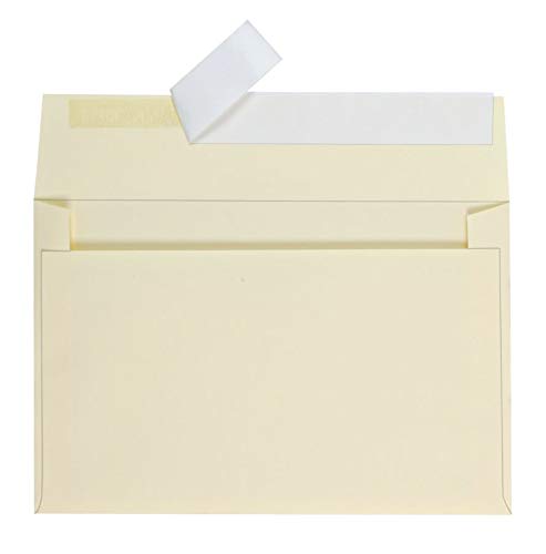 Office Depot Brand Greeting Card Envelopes, A9, Clean Seal, 5 3/4" x 8 3/4", Ivory, Box of 100