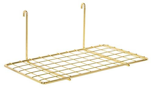 Realspace Metal Wire Shelf, 9-13/16"H x 3-15/16"W x 5-15/16"D, 100% Recycled, Gold