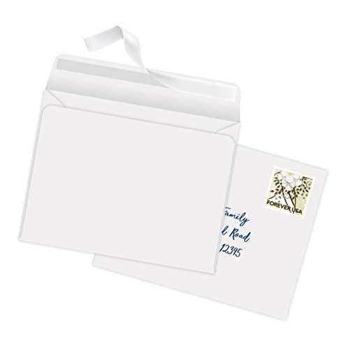 Office Depot Brand Greeting Card Envelopes, A4, Clean Seal, 4 1/4" x 6 1/4", White, Box of 25