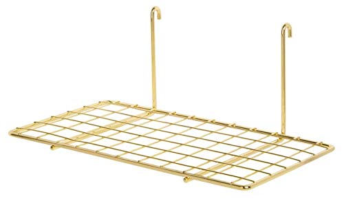 Realspace Metal Wire Shelf, 9-13/16"H x 3-15/16"W x 5-15/16"D, 100% Recycled, Gold