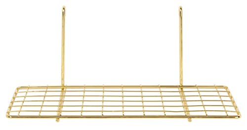 Realspace Metal Wire Shelf, 9-13/16"H x 3-15/16"W x 5-15/16"D, 100% Recycled, Gold