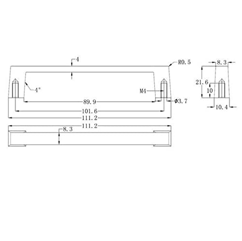 Richelieu BP1076900 Richelieu BP1076 4 Inch Center to Center Handle Cabinet Pull