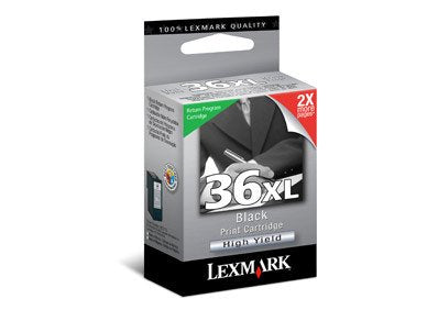 3 X Lexmark # 36 XL High Yield Black Print Cartridge (18C2170)