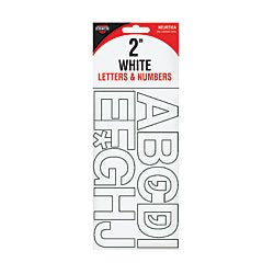 Cosco(R) Vinyl Peel Stick Letters And Numbers, 2in., Helvetica, White