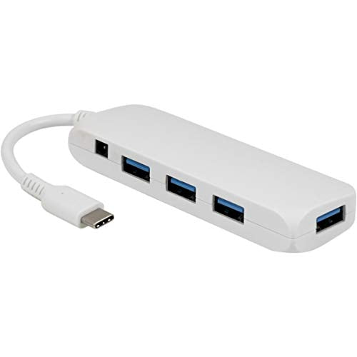 Ativa 4-Port USB-C 3.0 Hub, High-Speed Connectivity, White, 41508
