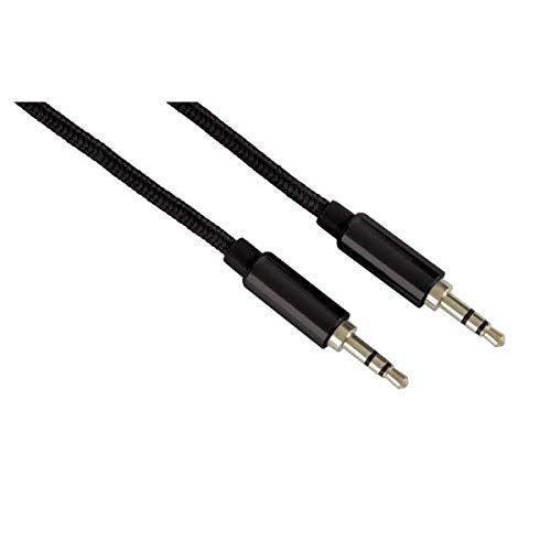 ATIVA Braided Auxiliary Audio Cable for Apple iPhone and iPod, 3.5 mm, 3', Black