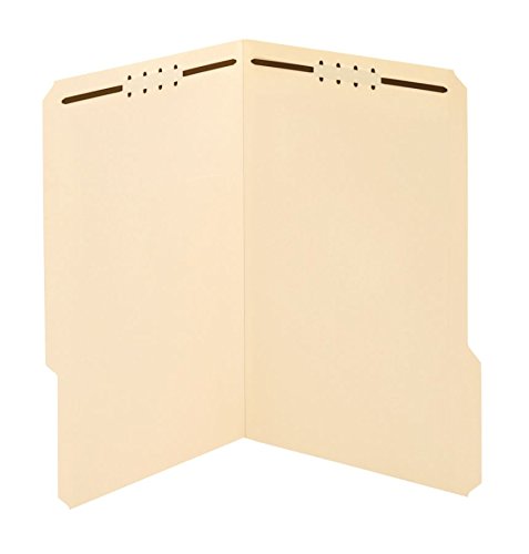 [[IN]PLACE Reinforced Manila Folder with Embossed Fastners, 1/3 Cut-Assorted, 2 Fasteners, Legal, 50/Box