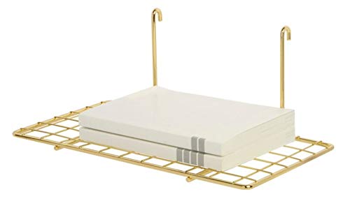 Realspace Metal Wire Shelf, 9-13/16"H x 3-15/16"W x 5-15/16"D, 100% Recycled, Gold