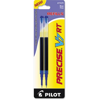 Pilot Refill for Precise V7 RT Rolling Ball, Fine, Blue Ink, 2/Pack