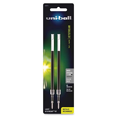 Uniball Jetstream RT Refill 2 Pack, 1.0mm Medium Black, Wirecutter Best Pen, Ballpoint Pens, Ballpoint Ink Pens | Office Supplies, Pens, Ballpoint Pen, Colored Pens