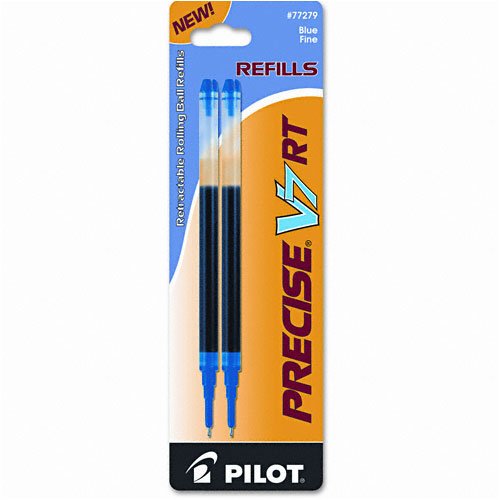 Pilot Refill for Precise V7 RT Rolling Ball, Fine, Blue Ink, 2/Pack