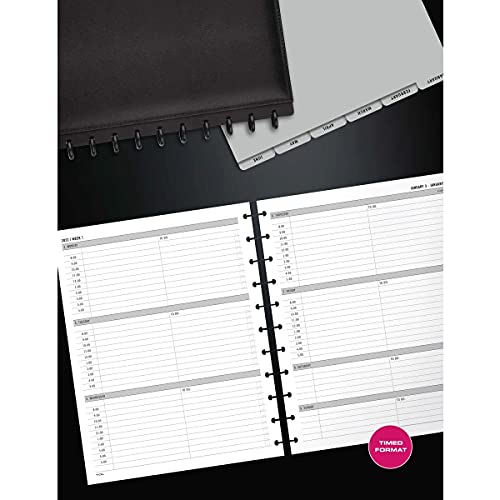 TUL® Discbound Weekly Refill Pages, Letter Size, January To December 2022, TULLTFLR-TIME