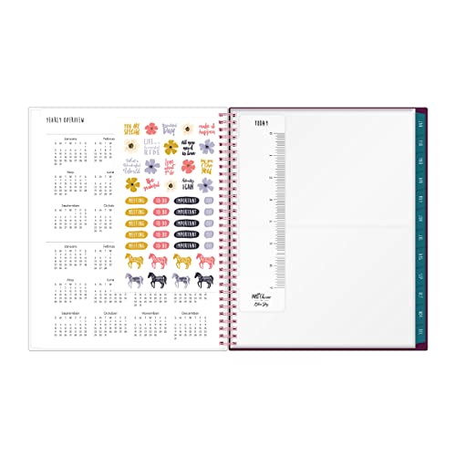 Blue Sky� Mia Charro Weekly/Monthly Planner, 8-1/2" x 11", Floating Flowers, January To December 2022, 133803