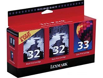 Lexmark 18C1517 Inkjet Cartridge, 3/Pk, Black, Tri-Color (18C1517)