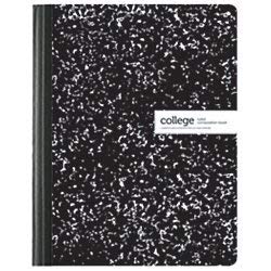 Office Depot - Composition Book - Marble, College Ruled - Paper - 9.8" x 7.6" x 0.375" - white