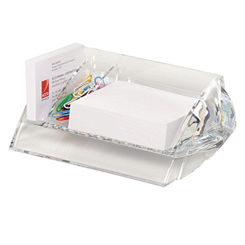 Swingline Stratus Acrylic Memo and Paper Clip Holder, 7"H x 5"W x 2 1/2"D, Clear