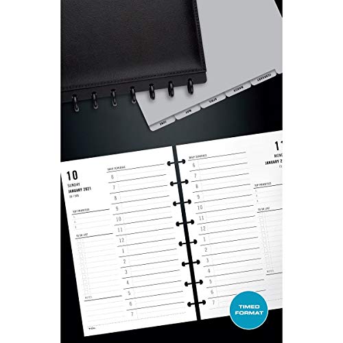 TUL® Discbound Daily Refill Pages, Junior Size, January to December 2021, TULJRFLR-1PG-RY