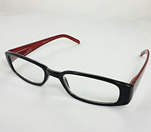 Wink by ICU Eyewear Women's Reading Glasses BLACK RED MARBLE +1.50