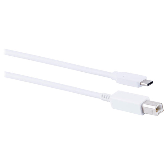 ATIVA® USB-C-to-USB-B Cable, 6.5', White, 32462