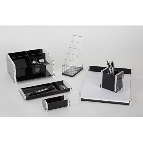 Realspace Black Acrylic Paper Clip Tray