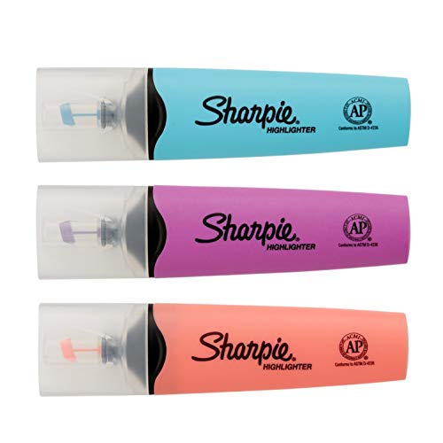 Sharpie 1912767 Clear View Chisel Tip Highlighters