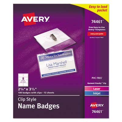 AVE74461 - Avery Clip-Style Name Badges