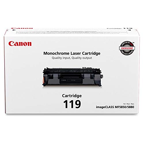 Canon Genuine Toner, Cartridge 119 Black (3479B001), 1 Pack imageCLASS MF5800 /5900/6100 Series, MF410 Series, LBP6300 / 6600 Series, LBP250 Series Laser Printer