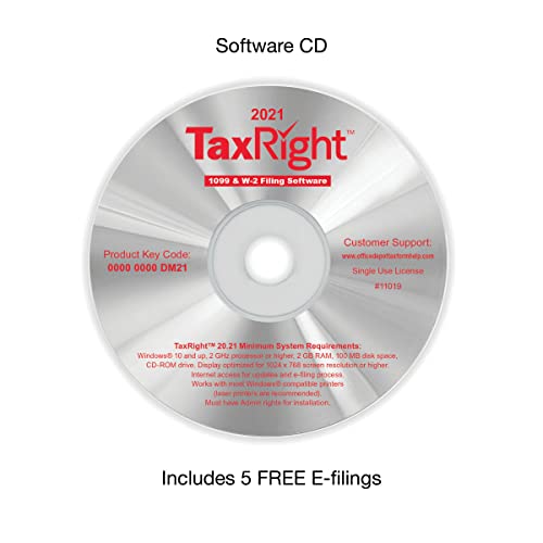Office Depot Brand W-2 Laser Tax Forms with Software, 6-Part, 2-Up, 8-1/2" x 11", Pack of 25 Form Sets