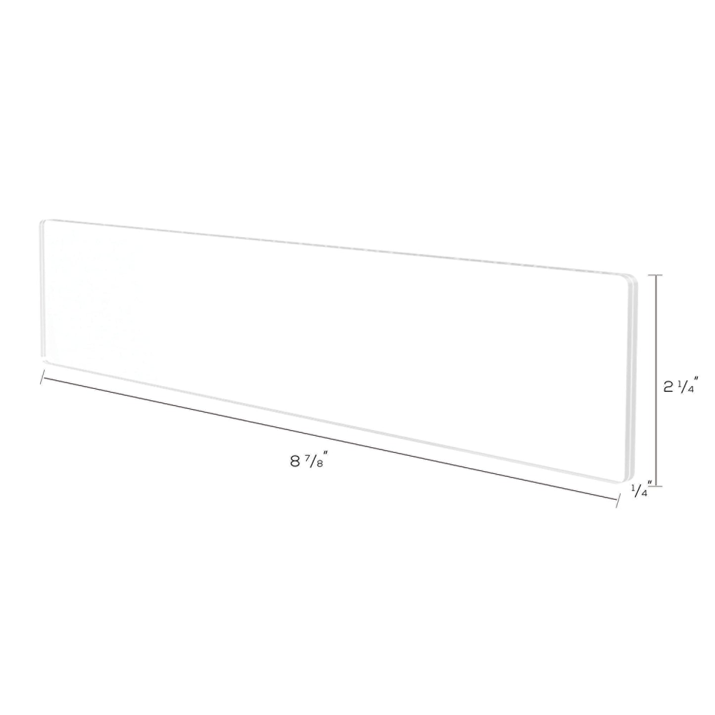 Deflecto® Cubicle Nameplate Sign Holder, 2 1/4"H x 8 7/8"W x 3/16"D, Clear