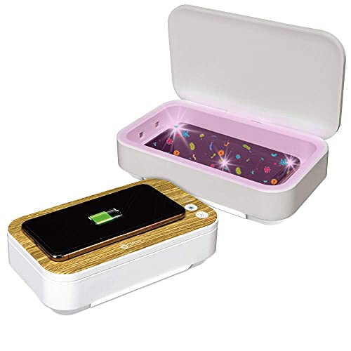 OttLite UVC Disinfecting Phone Case with Wireless Charging - UV Light Sanitizer + Wireless Charger + Aroma Diffuser, Kills up to 99.9% of Bacteria & Viruses, Cell Phone, Keys, Glasses, Makeup Tools