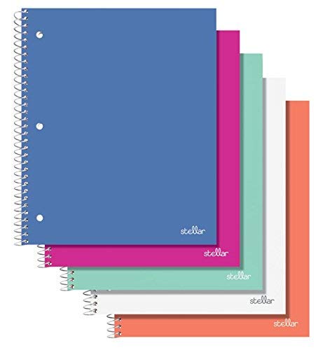 Office Depot Stellar Notebook, 8 1/2in x 11in, 1 Subject, College Ruled, Assorted Colors (No Color Choice), 100 Sheets, OD571564