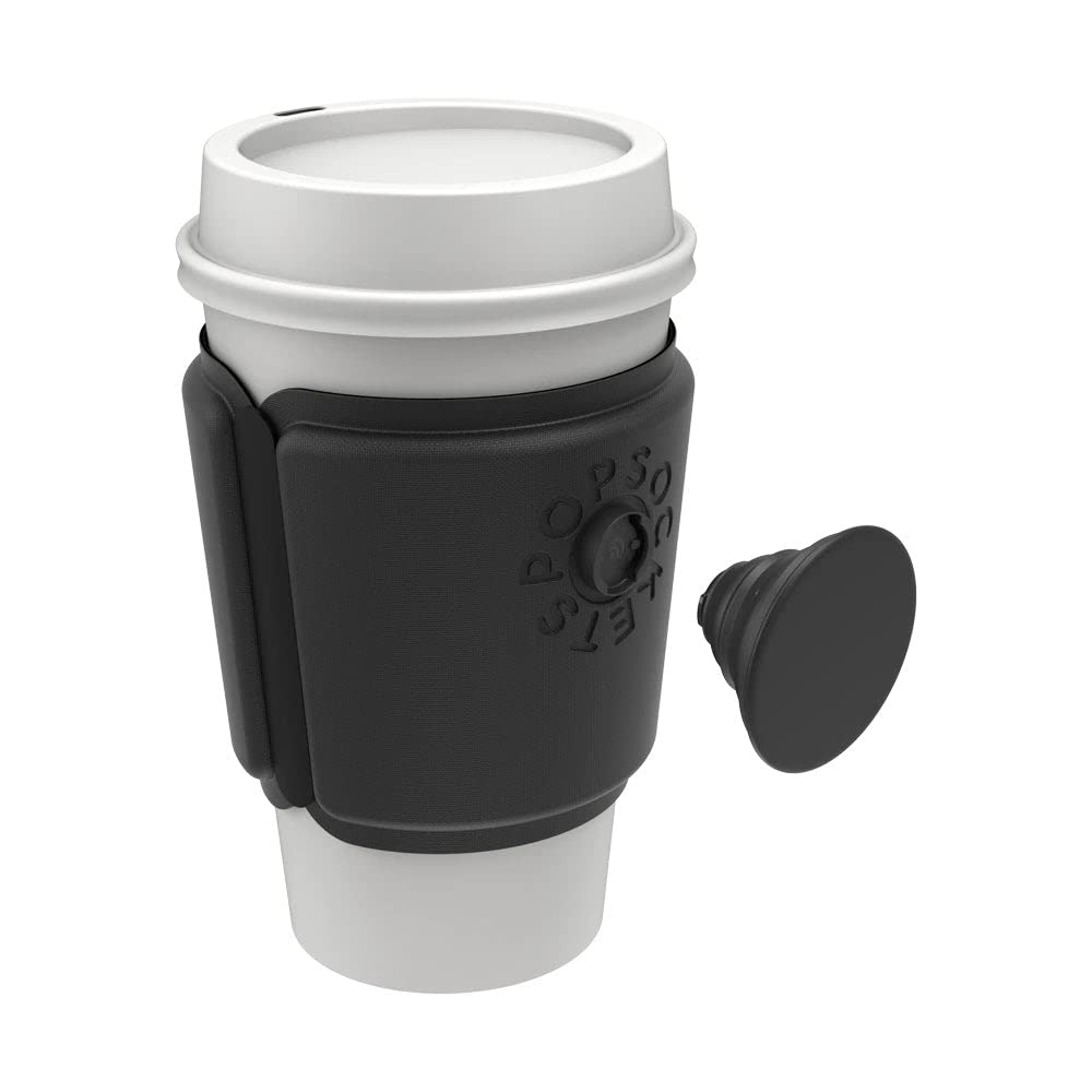 PopSockets PopThirst Cup Sleeve, Drink Holder, Koozie - Black