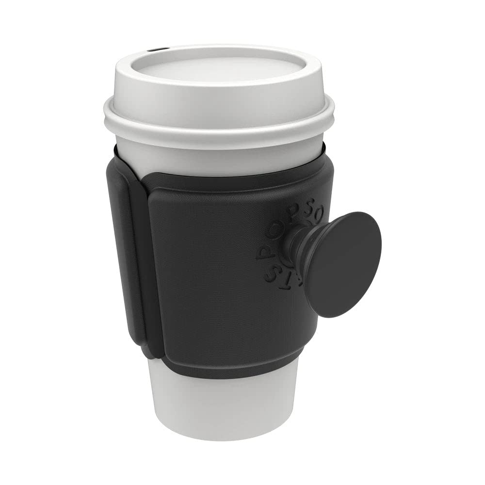 PopSockets PopThirst Cup Sleeve, Drink Holder, Koozie - Black