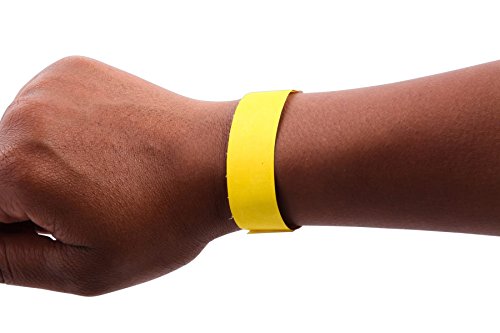 SICURIX Sequentially Numbered Security Wristbands 100 Pack Yellow (85070)