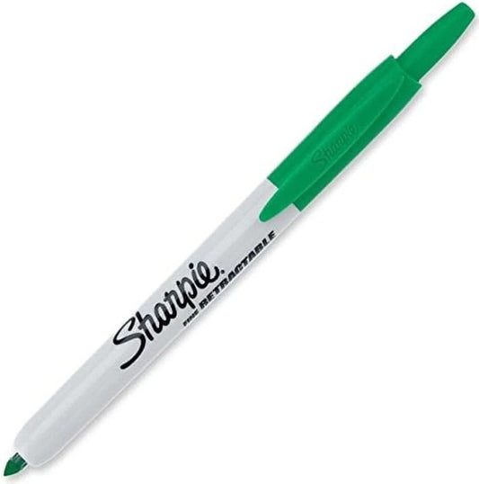 SHARPIE Marker, Permanent, Retraable, Fine Point, Green (36704)