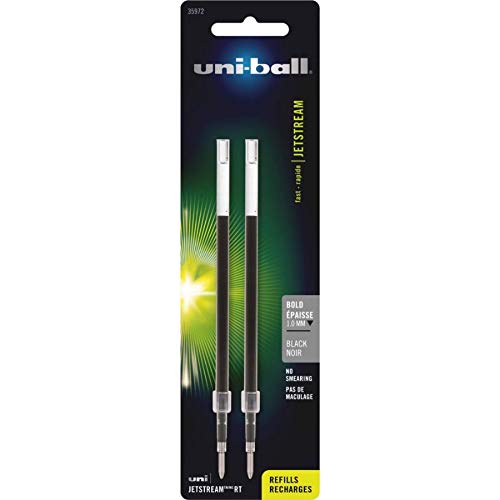 Uniball Jetstream RT Refill 2 Pack, 1.0mm Medium Black, Wirecutter Best Pen, Ballpoint Pens, Ballpoint Ink Pens | Office Supplies, Pens, Ballpoint Pen, Colored Pens