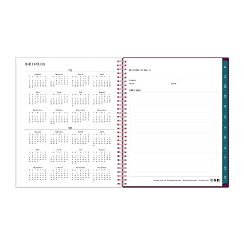 Blue Sky� Mia Charro Weekly/Monthly Planner, 8-1/2" x 11", Floating Flowers, January To December 2022, 133803