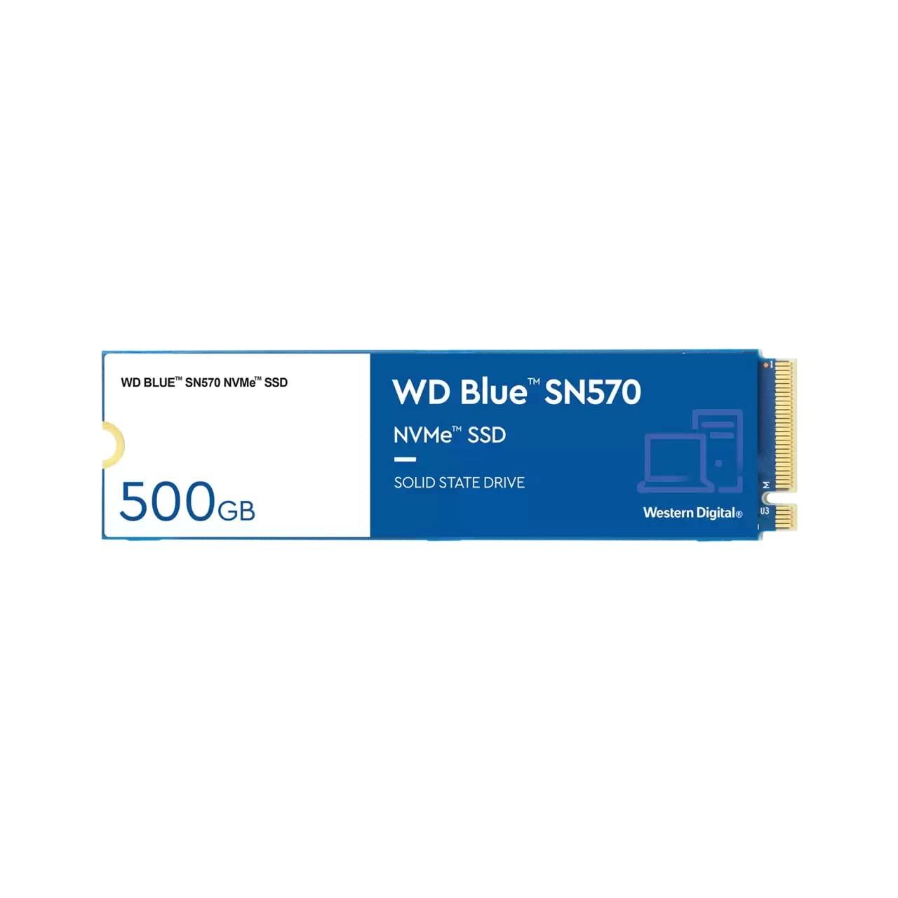 Western Digital 500GB WD Blue SN570 NVMe Internal Solid State Drive SSD - Gen3 x4 PCIe 8Gb/s, M.2 2280, Up to 3,500 MB/s - WDS500G3B0C