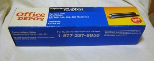 Office Depot Replacement Fax Ribbon for Use with Panasonic KX-FHD 331, 332, 351 Machines Replaces KX-FA 93